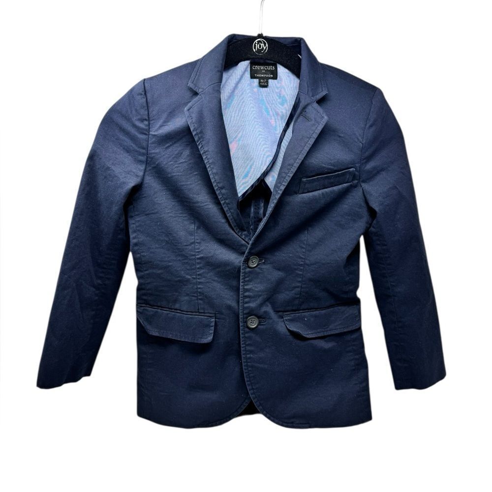 J.Crew Crewcuts Boys' Thompson suit jacket in flex chino Dark Pacific 6-7
